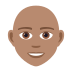 🧑🏽‍🦲 person: medium skin tone, bald display on JoyPixels